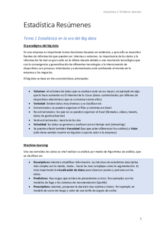 Estadística Resúmenes