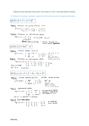 Programación no lineal