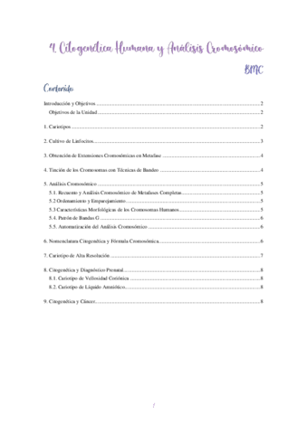 4. Citogenética y Cromosomas