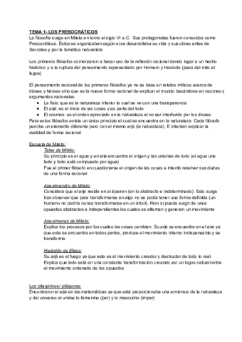 Filosofia (Presocráticos a San Agustin 