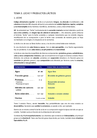 TEMA-3. Leche y productos lácteos