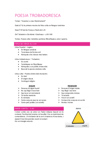 POESIA TROBADORESCA
