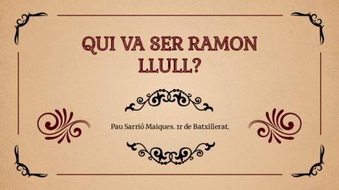Presentació Ramon Llull