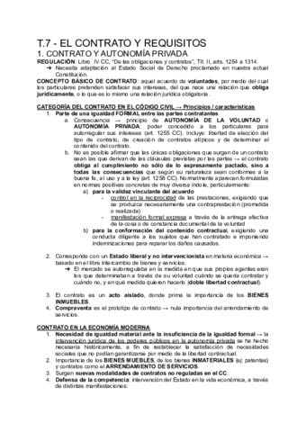 T.7 - EL CONTRATO Y REQUISITOS