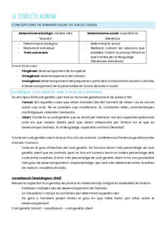 Tema 1 La conducta humana