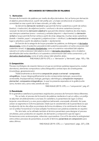 Mecanismos de formación de palabras