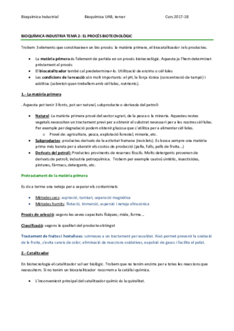 BIOQUÍMICA INDUSTRIAL TEMA 2 - EL PROCÉS BIOTECNOLÒGIC.pdf