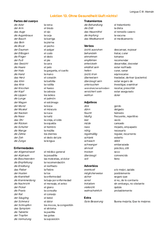 Vocabulario Tema 13