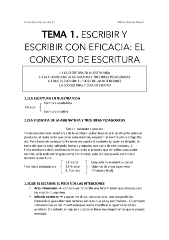 T1. ESCRIBIR Y ESCRIBIR CON EFICACIA- EL CONTEXTO DE LA ESCRITURA  (Comunicación escrita).pdf