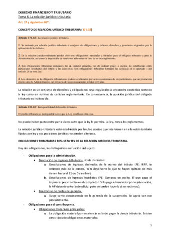 Tema 6 - La relación jurídica tributaria. El hecho imponible.pdf