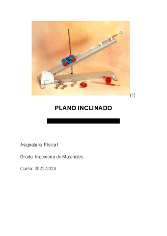 Memoria laboratorio plano inclinado. Nota: 9,1.pdf