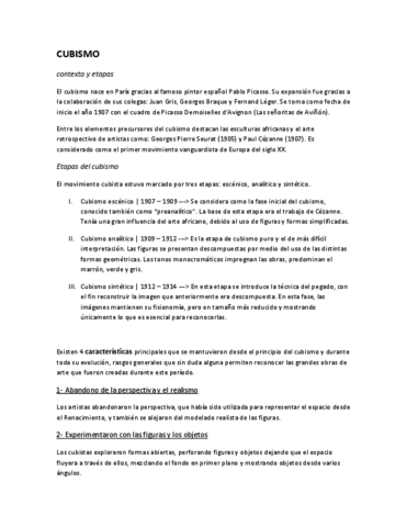 CUBISMO CONTEXTO Y CARACTERISTICAS GENERALES.pdf