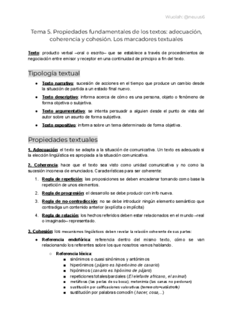 Tema-5.-Propiedades-fundamentales-de-los-textos-adecuacion-coherencia-y-cohesion.-Los-marcadores-textuales.pdf