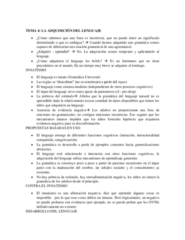 Lingüística Tema 4 La adquisición del lenguaje .pdf