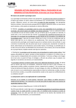 RESUMEN LECTURA T4- PSICOLOGÍA DE LAS MINORÍAS ACTIVAS REVISITADA Entrevista con Serge Moscovici.pdf