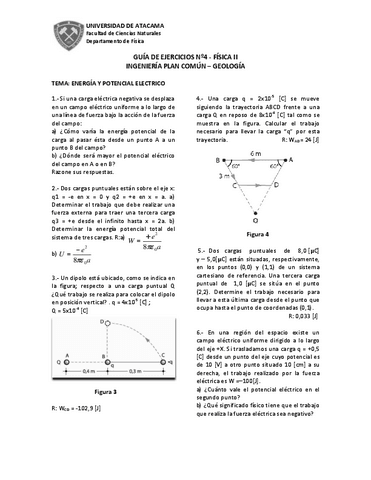 Guía Energía y Potencial Eléctrico - 33 ejercicios propuestos.pdf