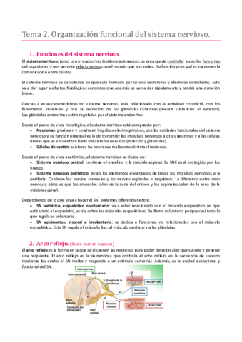TEMA 2. SISTEMA NERVIOSO. ORGANIZACION FUNCIONAL DEL SISTEMA NERVIOSO.pdf