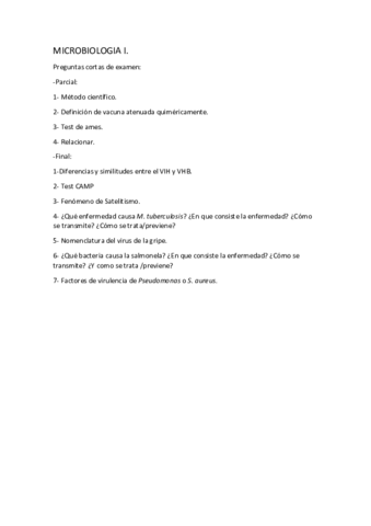 MICROBIOLOGIA I preguntas cortas examen.pdf