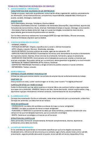 TEMA 8 - EL PROCESO DE BÚSQUEDA DE EMPLEO Y TEMA 9 - EQUIPOS DE TRABAJO.pdf