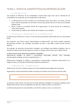 TEMA 7 VENTAJA COMPETITIVA EN DIFERENCIACIÓN RESUMEN.pdf