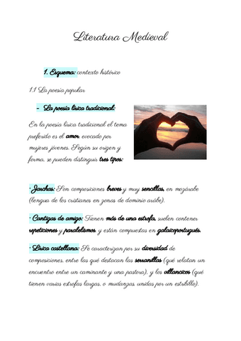 LENGUA Y LITERATURA RESUMEN LITERATURA MEDIEVAL DBH 3 / 3 ESO.pdf