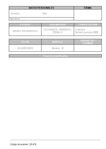 Corrección del Examen de Derecho Penal II en la Sala de Revisión. Modelo B Marzo 2023.pdf