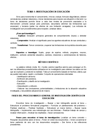 Tema 1, 2, 3, 4, 5 y 6: Investigación en educación, investigación acción, el cuestionario, la observación, el sociograma, y las entrevistas.pdf