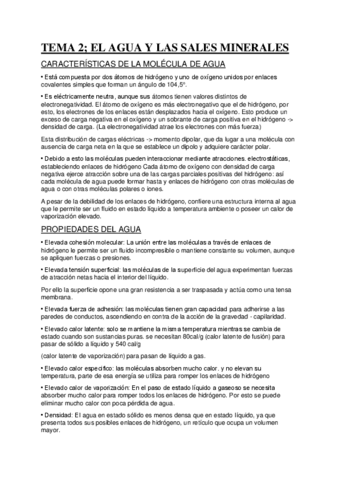 Tema 2. El agua y las sales minerales. Biología 2ºBachiller.pdf