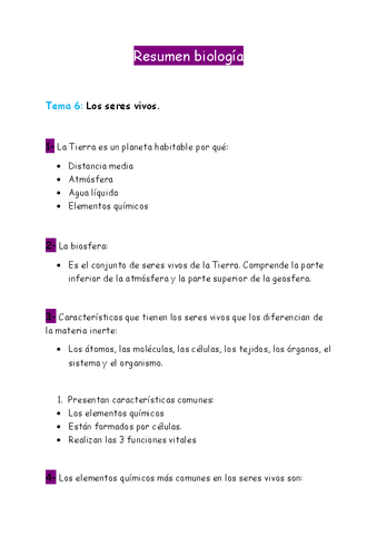 Resumen BIOLOGÍA - Tema 6: Los Seres Vivos..pdf