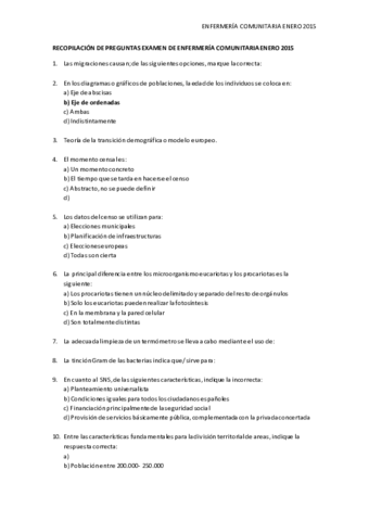 RECOPILACIÓN DE PREGUNTAS EXAMEN DE ENFERMERÍA COMUNITARIA ENERO 2015.pdf