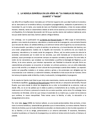 3.1.La novela española en los años 40 La familia de Pascual Duarte y Nada.pdf