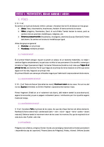 Història de la filosofia: presocràtics, físics i sofistes (Tales, Anaximandre, Anaxímenes, Pitagòrics, Heràclit, Parmènides, Zenó, pluralistes i sofistes)..pdf