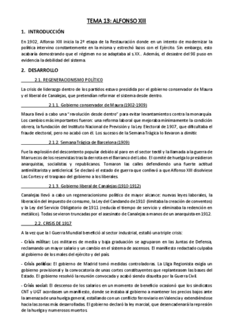 TEMA 13 - Alfonso XIII (2ª etapa Restauración).pdf