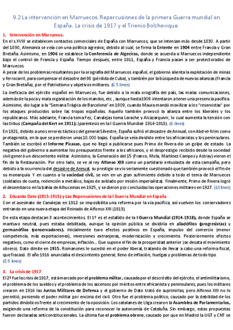 Resumen 9 2 siglo XX Historia de Espana pdf - Thumbnail