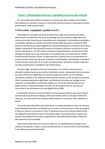 Resumen temario Diversidad CyEE pdf - Thumbnail