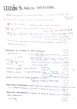 Apuntes de clase - Lección 5 Mecánica de Fluidos I - Análisis Dimensional.pdf