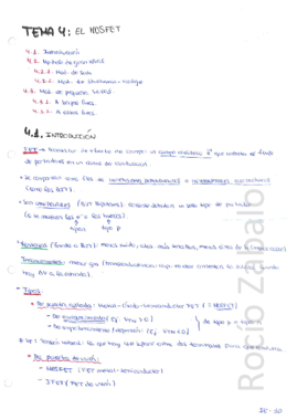 Apuntes de clase - Tema 4 Ingeniería Electrónica - El MOSFET.pdf