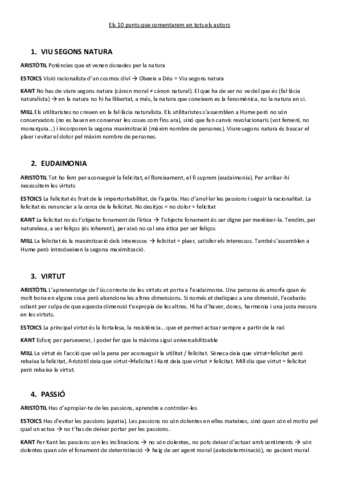 10 PUNTS DE CADA AUTOR - 1r curs - Intro. Ètica amb Begoña Roman.pdf