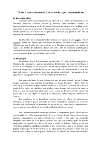 TEMA 3. Interculturalidad. Literatura de viajes. Poscolonialismo.pdf