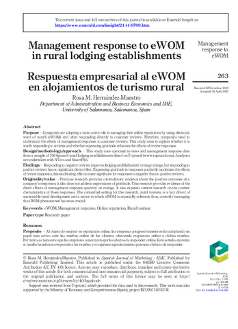 Hernandez-Maestro-R.-M.-2020.-Management-response-to-eWOM-in-rural-lodging-establishments.-Spanish-Journal-of-Marketing-ESIC-242-263-278..pdf