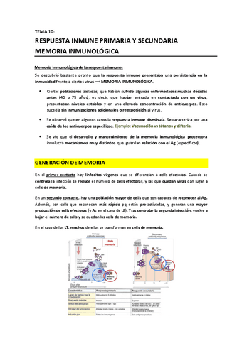 T10 - Respuesta inmune primaria y secundaria. Memoria.pdf