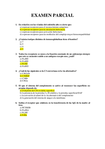 Inmunología: Examen Parcial.pdf