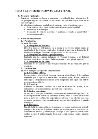 TEMA 4. LA INTERPRETACIÓN DE LA LEY PENAL..pdf