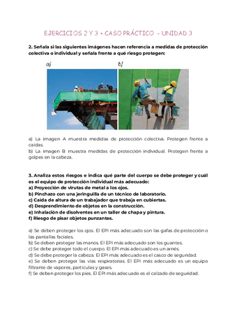 Ejercicios 2 y 3 + caso práctico | U3 - Medidas de prevención y protección.pdf