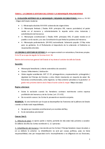 TEMA 4. LA CORONA O JEFATURA DEL ESTADO Y LA MONARQUÍA PARLAMENTARIA.pdf