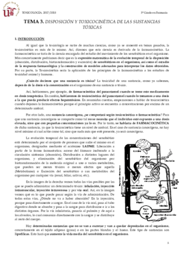 TEMA 3 DISPOSICIÓN Y TOXICOCINÉTICA DE LAS SUSTANCIAS TÓXICAS.pdf