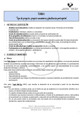 Tema 4 - Tipos de proyectos comunitarios y planificación participativa.pdf