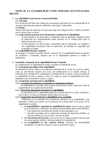 TEMA 18. LA CULPABILIDAD COMO TERCERA SECUENCIA DEL DELITO..pdf