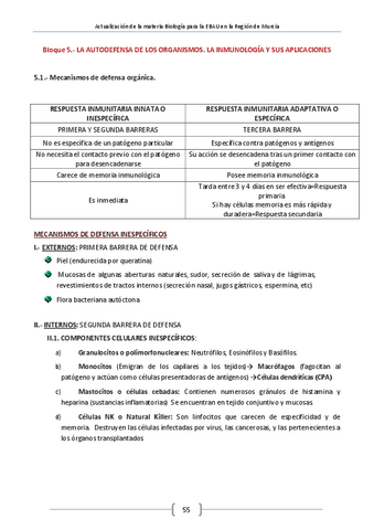 Apuntes Sistema Inmunitario Resumen Ebau Pdf