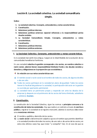 Lección 8. La sociedad colectiva. La sociedad comanditaria simple.pdf